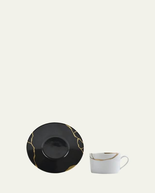 Kintsugi Charbon Tea Saucer Only